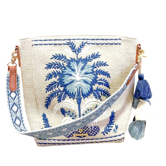 NWOT Spartina 449 Palmetto Peeples Song Palms Bucket Tote - Picture 2 of 10